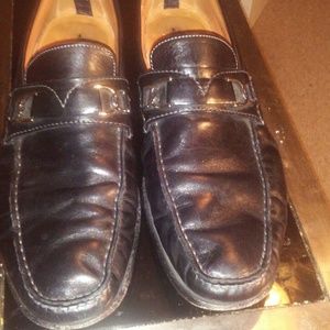 Santoni slip on loafer